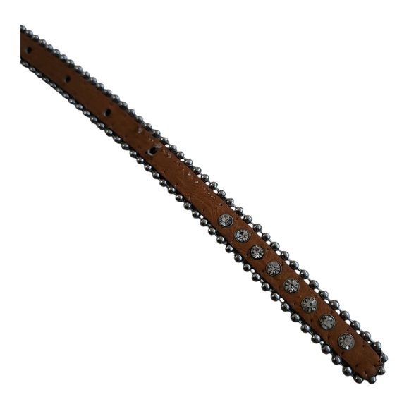 MMS Design Studio Crystal Rhinestone Studded Western Belt - Size Small - Picture 8 of 12